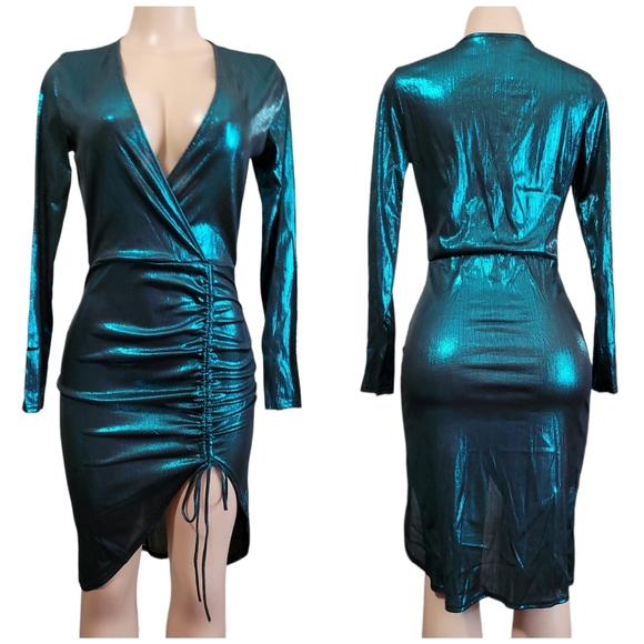 Fashion ruched midi dress new size M, L available strech material. - Picture 2 of 10